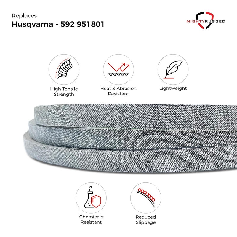 MightyRugged 592951801 Husqvarna Deck Belt Replacement - Belt Length 152" - Premium, Heavy-Duty, Aramid Cord for Husqvarna Zero-Turn 54" Deck Mowers, Z254F - Image 4